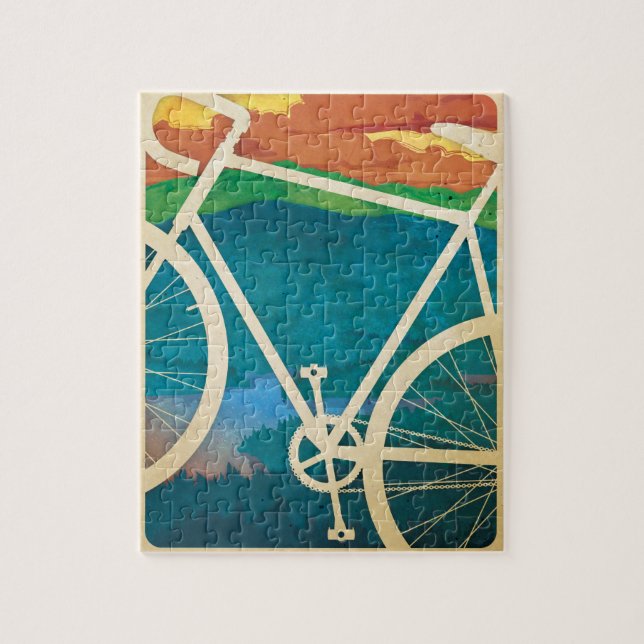 Illustration de vélo - PUZZLE avec l'étain - vélo (Vertical)