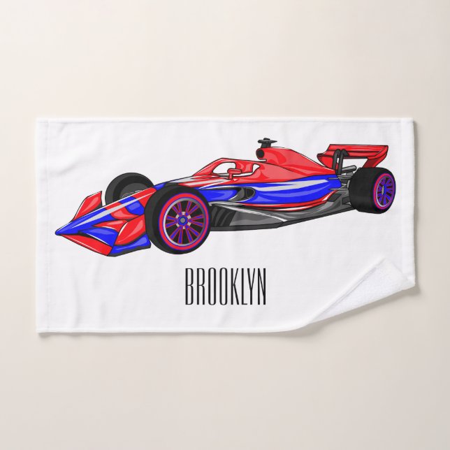 Illustration de voiture de course professionnelle (Serviette à main)