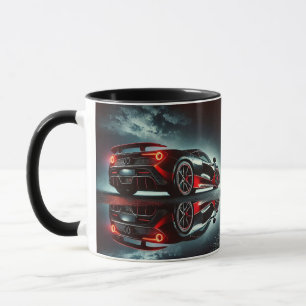 Illustration de voiture moderne sur Mug de café no