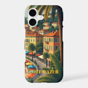 Illustration de voyage de style vintage Cote D'Azu