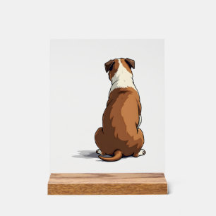 Illustration de vue arrière de bouledogue vintage 