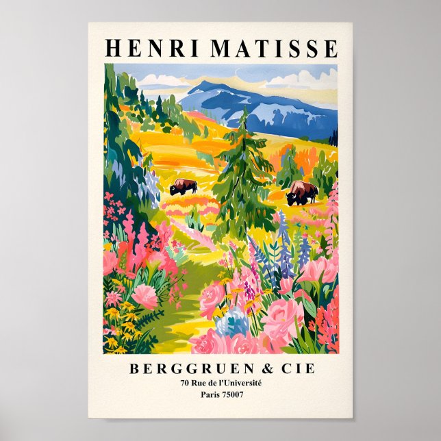 Illustration de Yellowstone, Poster du parc nation (Devant)