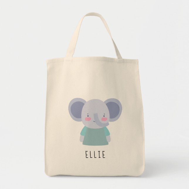 Illustration d'éléphant mignon - Sac fourre-tout p (Devant)