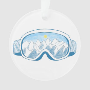 Illustration des lunettes de ski de montagne