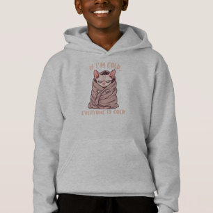 Illustration d'humour froid de chat Sphynx grinche