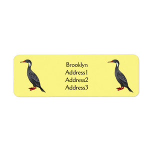 Illustration d'oiseau cormoran à pattes rouges