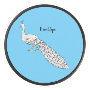 Illustration d'oiseau de paon blanc