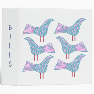 Illustration d'oiseaux Classeur de dossiers contem