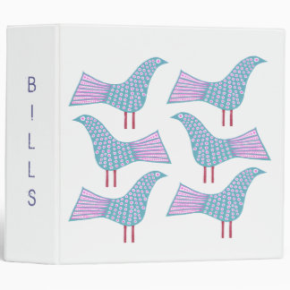 Illustration d'oiseaux Classeur de dossiers contem