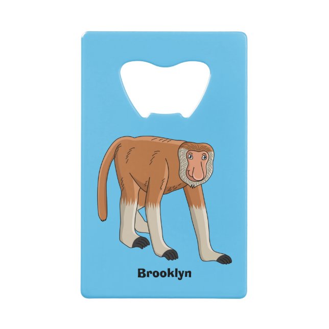 Illustration drôle de singe proboscis (Devant)