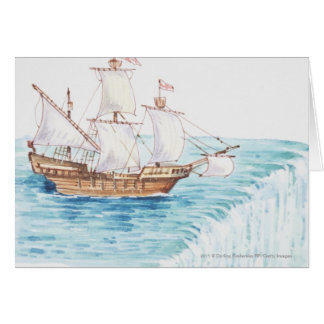 Illustration du bord de approche de bateau de la