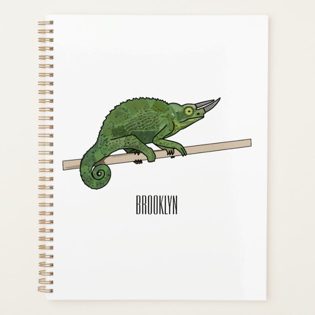 Illustration du caméléon de Jackson (Devant)