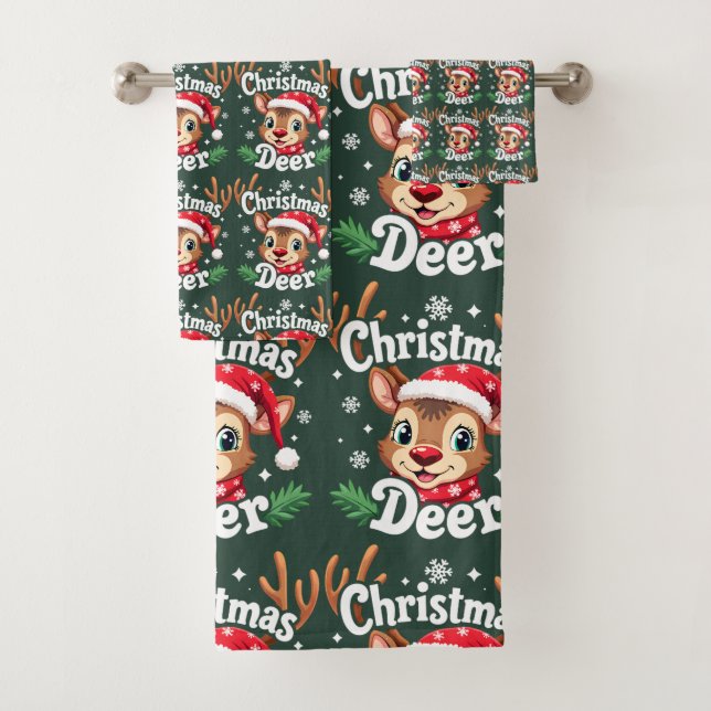 Illustration du cerf de Noël mignon (En situation)