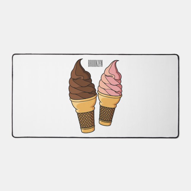 Illustration du cône de crème glacée (Recto)