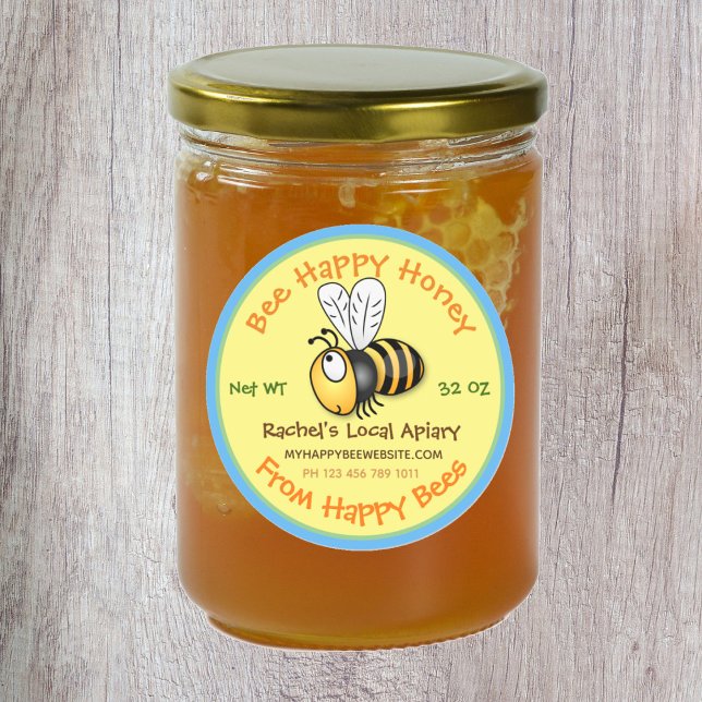 Illustration du étiquette de la poitrine d'abeille (Start a buzz with these cute bee honey labels to make your product shine.)