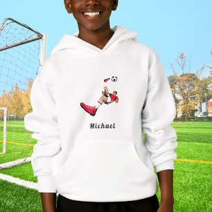 Illustration du joueur de football rouge Silhouett