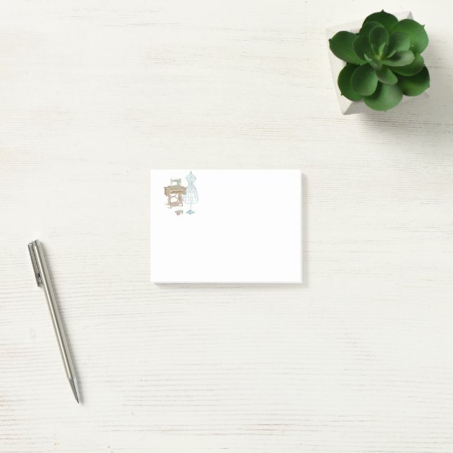 Illustration du kit Dressmaker vintage Post-it Not (Bureau)