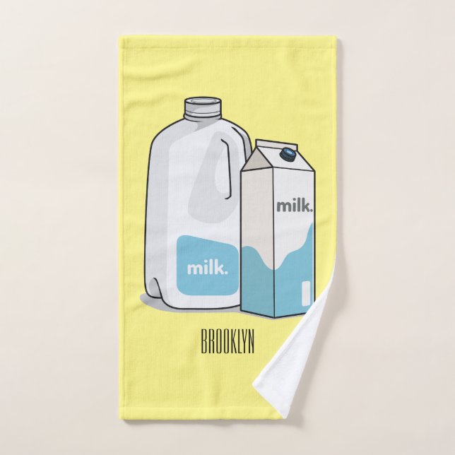 Illustration du lait (Serviette à main)