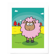 Illustration du mouton - Poster d'art animal de fe