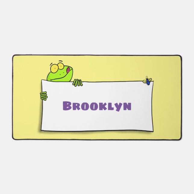Illustration du panneau de grenouille verte mignon (Recto)