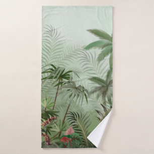Illustration du paysage botanique vintage tropical