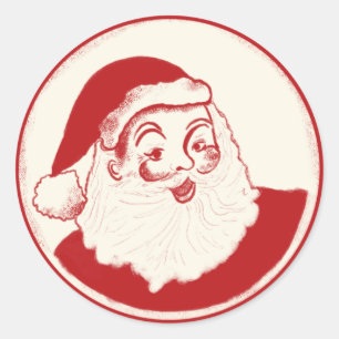 Illustration du Père Noël rétro autocollant de Noë