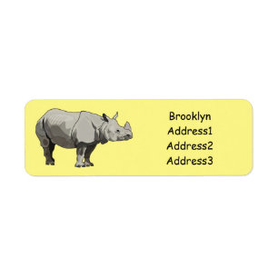 Illustration du rhinocéros de Javan