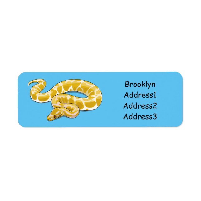 Illustration du serpent python birman (Devant)