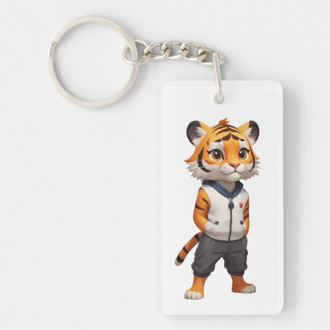 Illustration du tigre cool et adorable (Devant)
