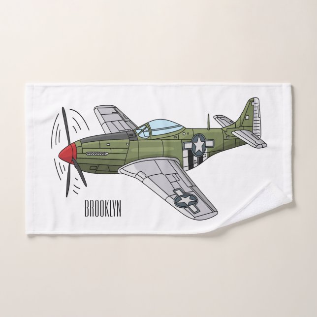 Illustration d'un avion militaire (Serviette à main)
