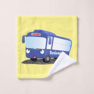 Illustration d'un bus moderne bleu mignon