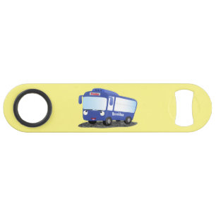 Illustration d'un bus moderne bleu mignon