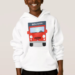 Illustration d'un camion kawaii rouge mou