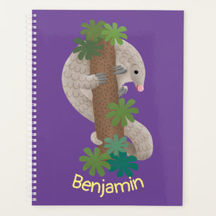 Illustration d'une anteure de pangolin mignonne
