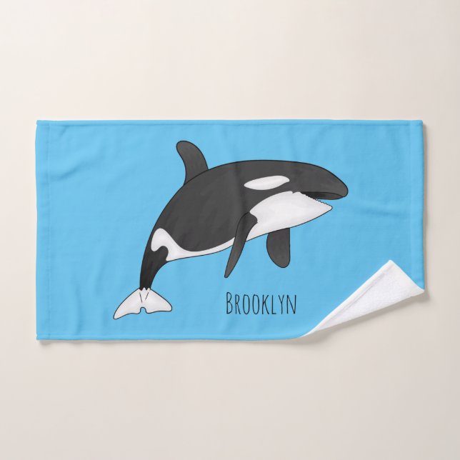 Illustration d'une baleine tueuse (Serviette à main)
