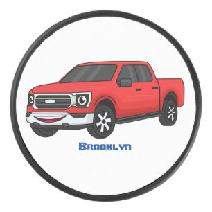 Illustration d'une camionnette rouge mou