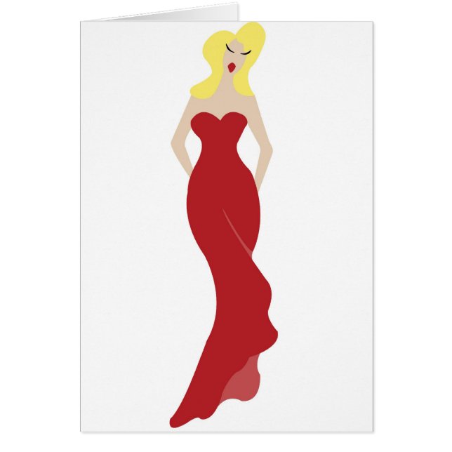 Illustration d'une femme élégante dans une robe (Devant)