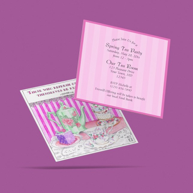 Illustration d'une fête de thé avec invitation des (Créateur téléchargé)