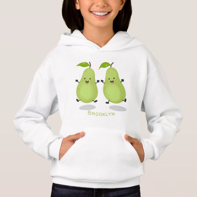 Illustration d'une paire de poires mignonne (Devant)