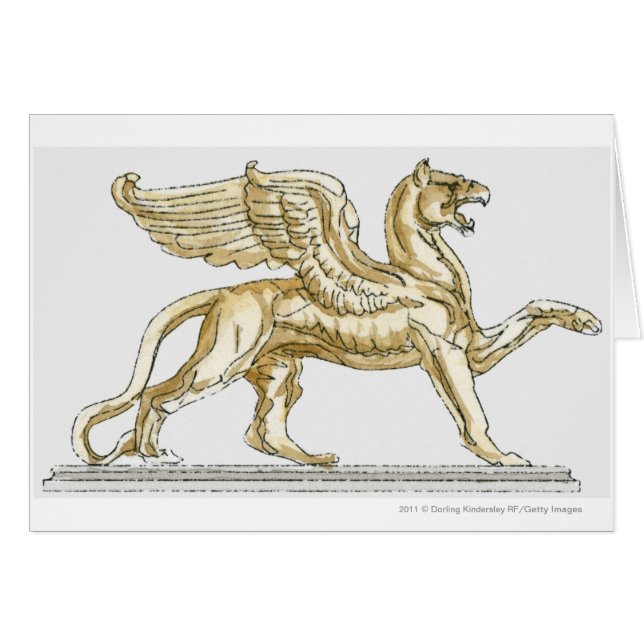 Illustration d'une statue de griffon (Devant horizontal)