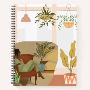 Illustration : Femme journaliste Carnet