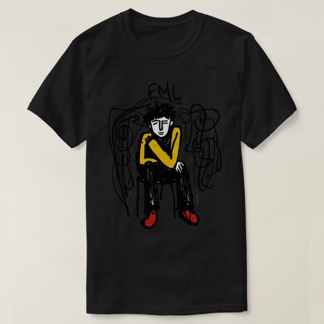 Illustration FML Sad Man TShirt (Design devant)