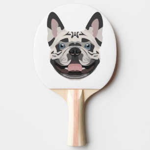 Illustration French Bulldog Ping Pong Paddle