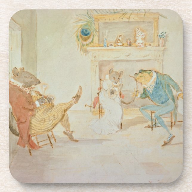 Illustration from 'A Frog He Would a Wooing Go' Coaster (Front)
