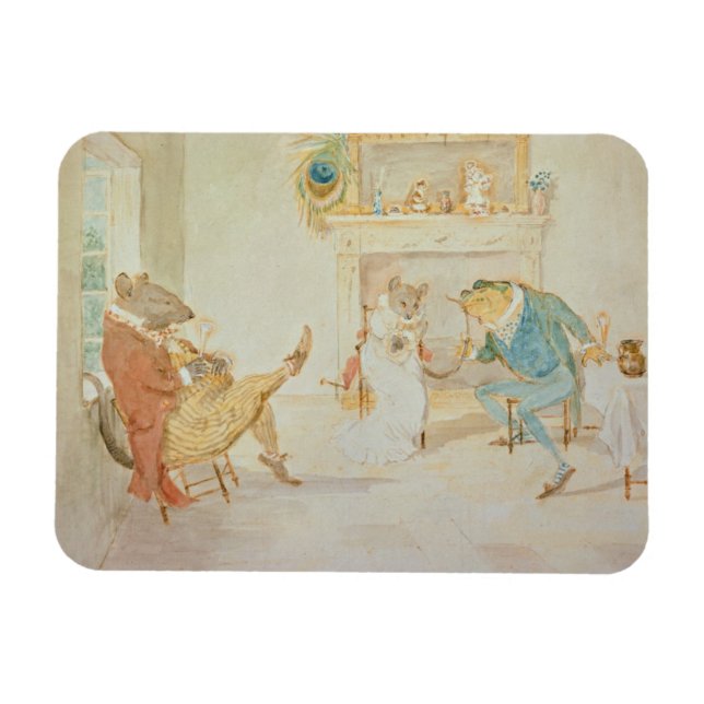 Illustration from 'A Frog He Would a Wooing Go' Magnet (Horizontal)