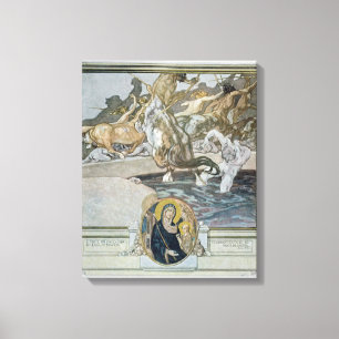 Illustration from Dante's 'Divine Comedy' Canvas Print