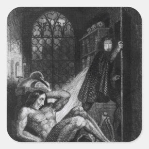 Illustration from 'Frankenstein' Square Sticker