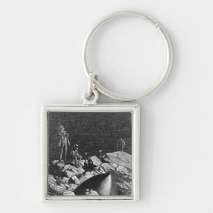 Illustration from 'From the Earth to the Moon' Keychain