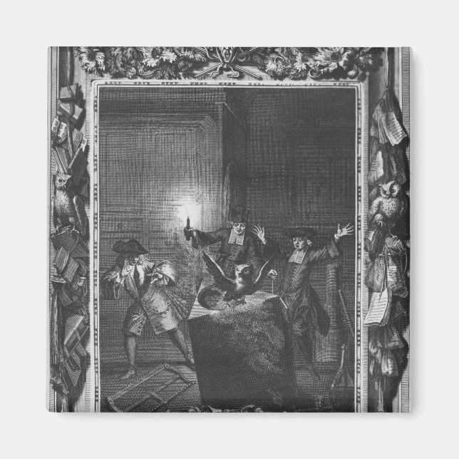 Illustration from 'Le Lutrin' by Nicolas Magnet (Front)