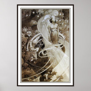 Illustration from Le Pater by Alphonse Mucha Poster